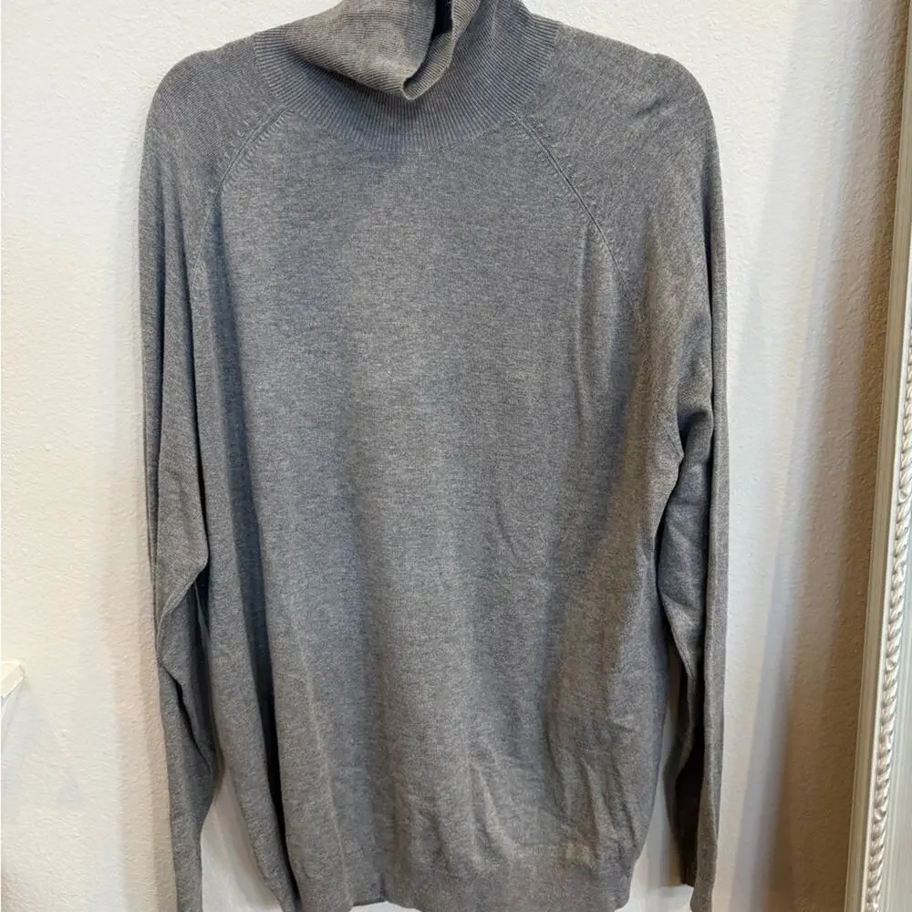 Zara Men's Charcoal Turtleneck Sweater